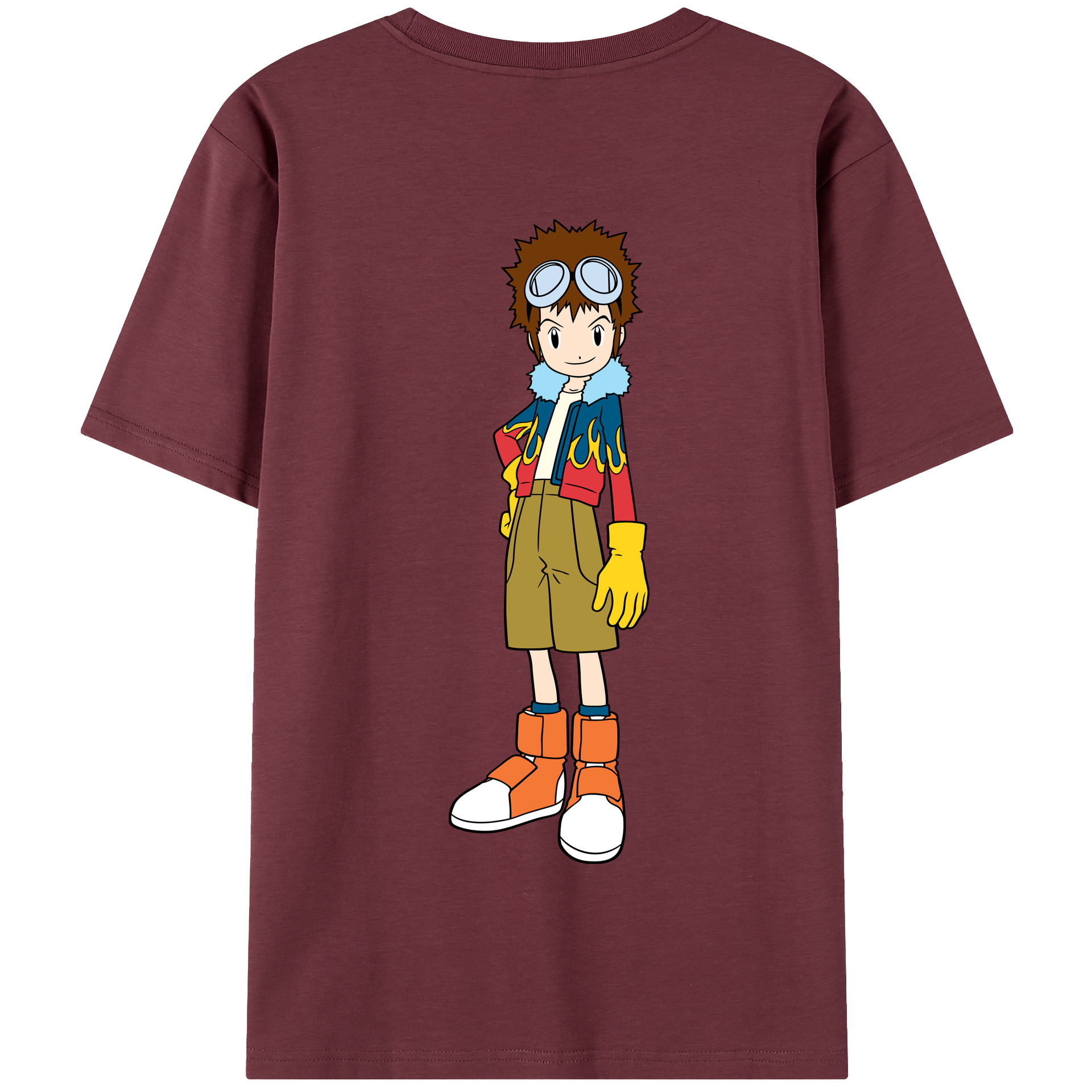 （画像用） Digimon デジタルモンスター/デジモン 綿100％半袖Tシャツ（背面プリント）